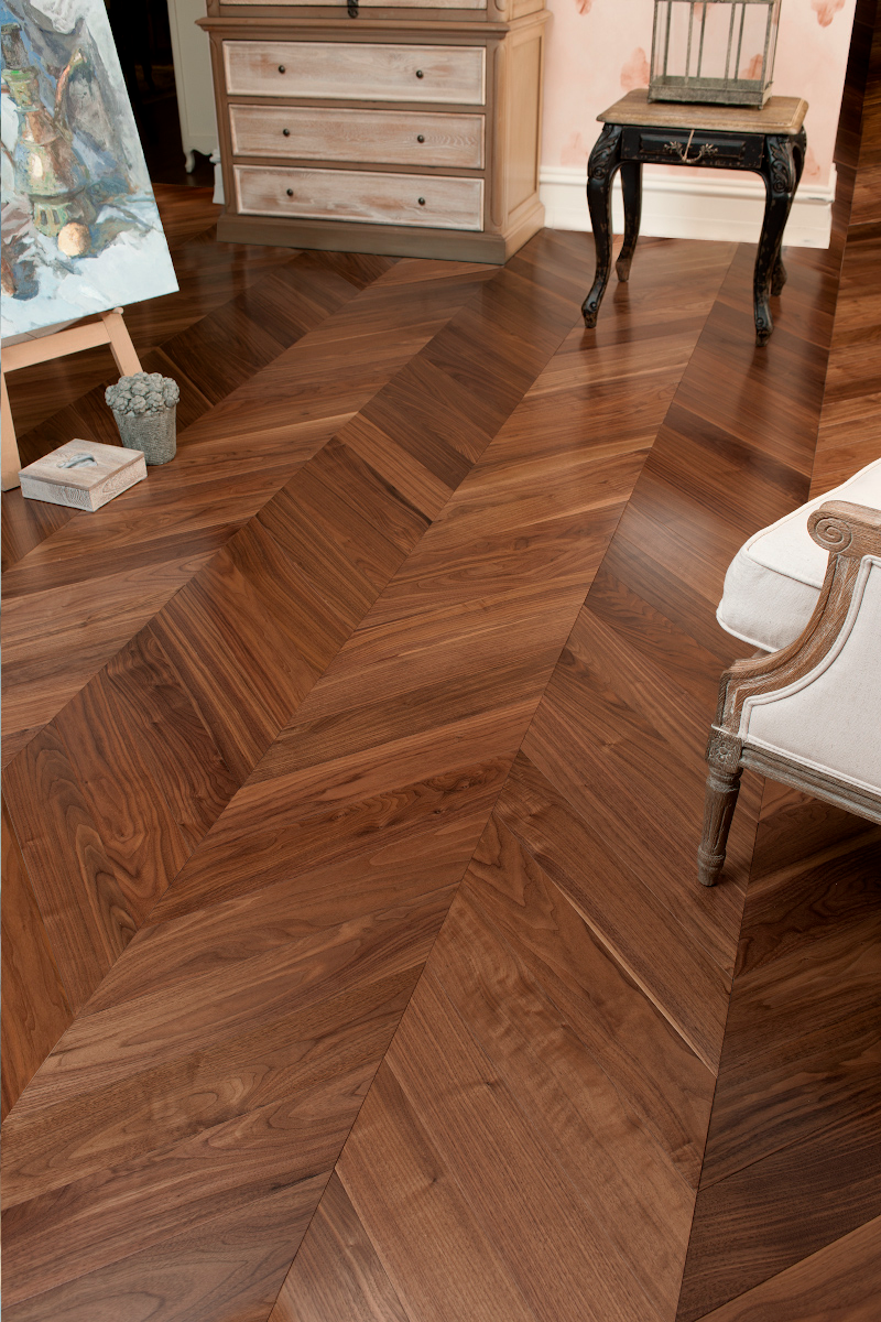 Инженерная доска Ablux Орех Американский  Английская елка  15х125х600мм